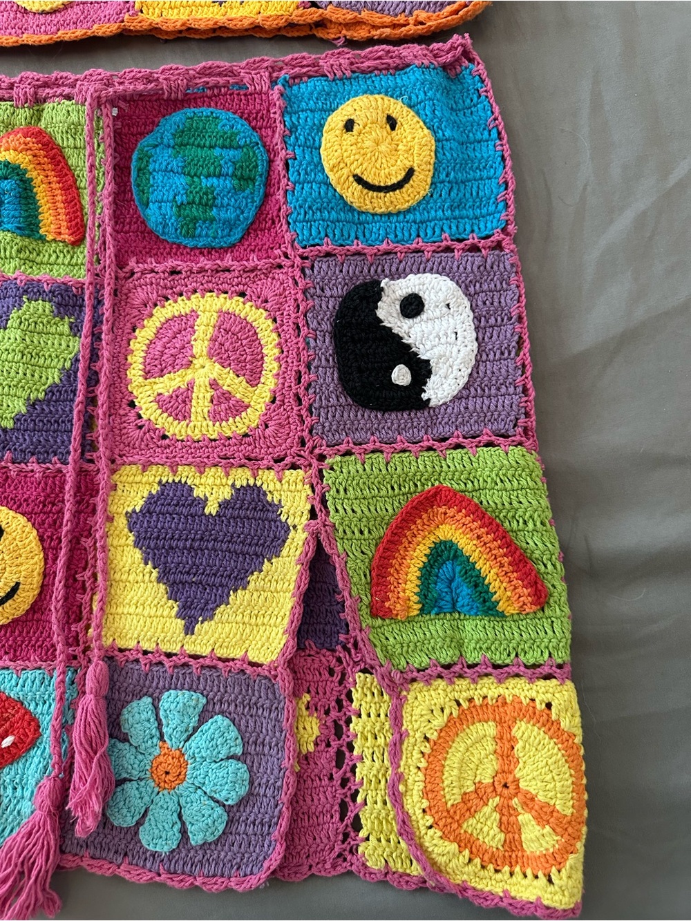 Crochet Color-block Patchwork Multicolor Two-Piece Set - Picture 11 of 13